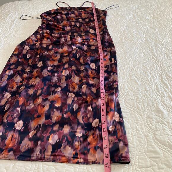 Jason Wu Floral Watercolor Midi Dress Womens Size Medium Open Back NWT wedding - Picture 6 of 11